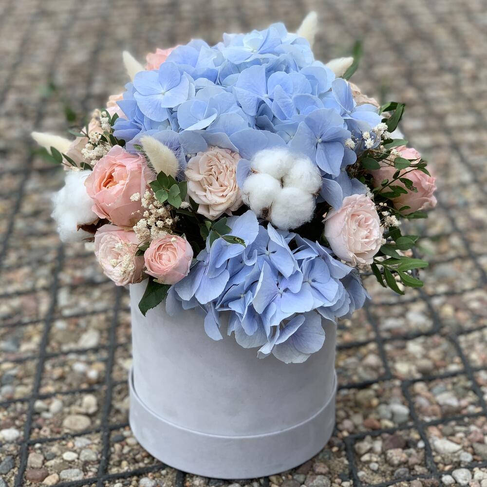 Шляпная коробочка с хлопокм